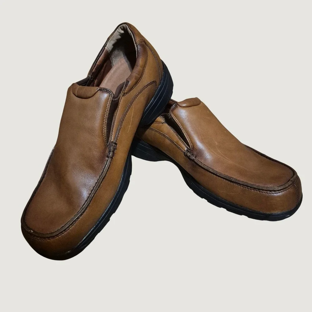 Wolverine DuraShocks Slip On Loafers 11M Mason 06523 Leather Moc Toe Brown